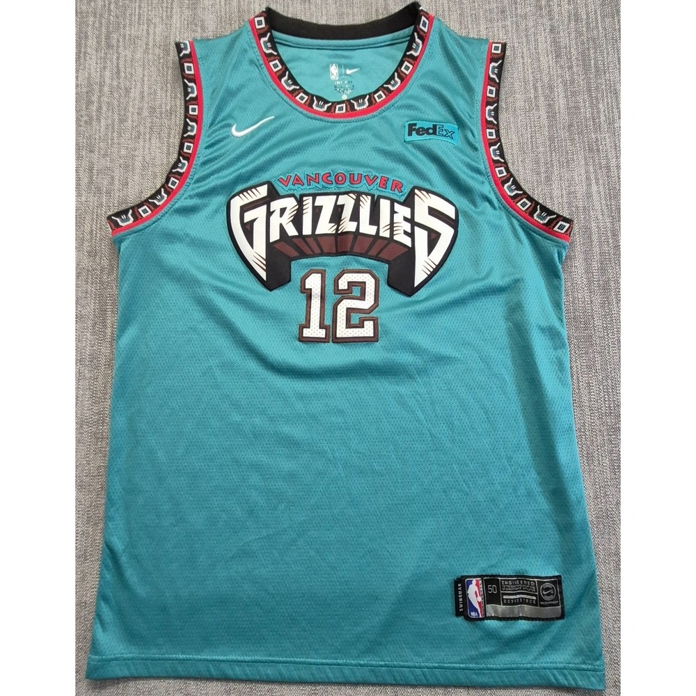 Nike Ja Morant #12 Vancouver Grizzlies Throwback Swingman Teal Jersey LG FedEx